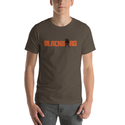 Grackle Logo graphic t-shirt in Army by Blackbird Clothiers Austin, Texas Rock and Roll